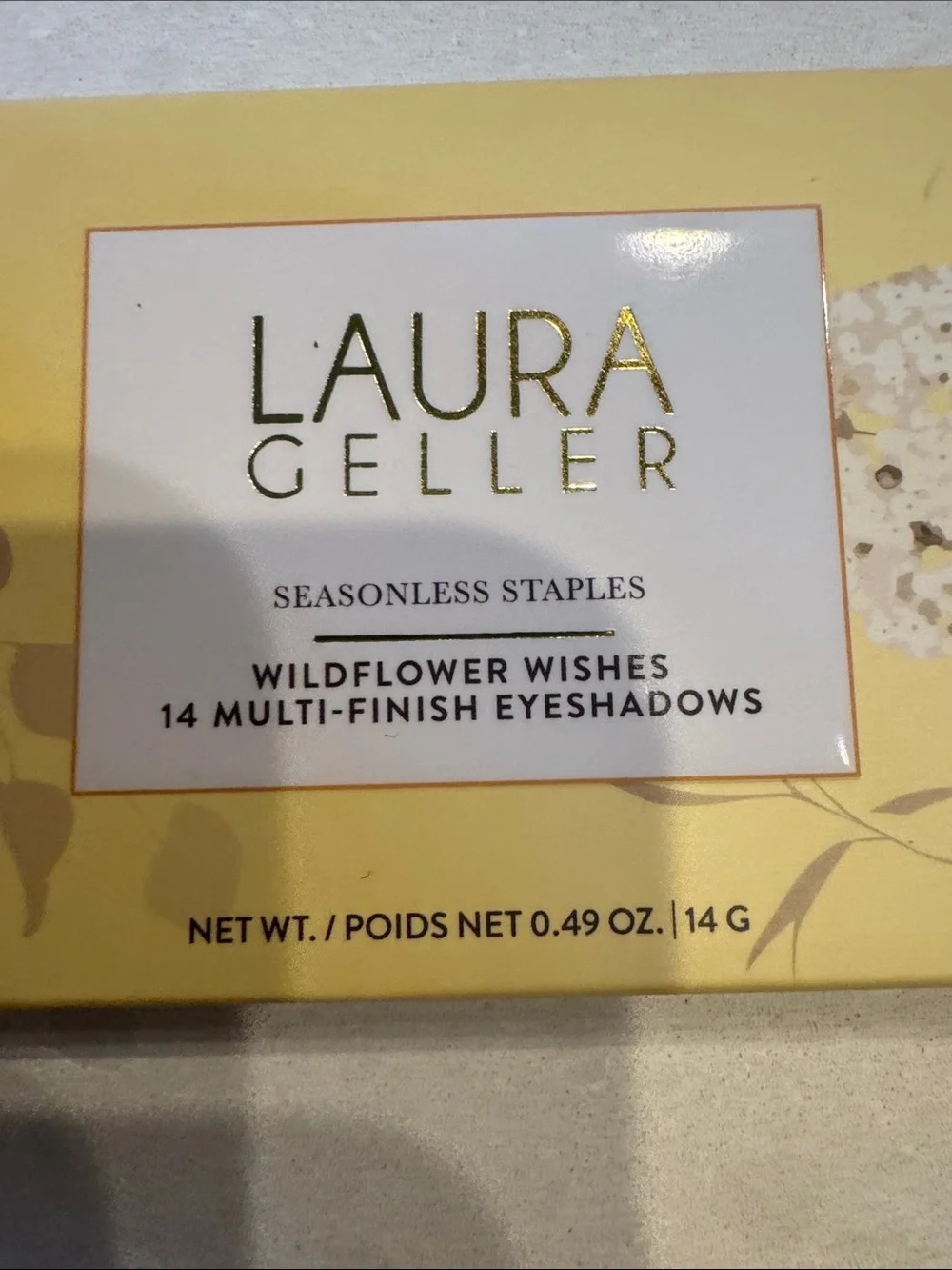 Laura Geller Wildflower Wishes Eyeshadow Palettes - Yellow Floral Packaging
